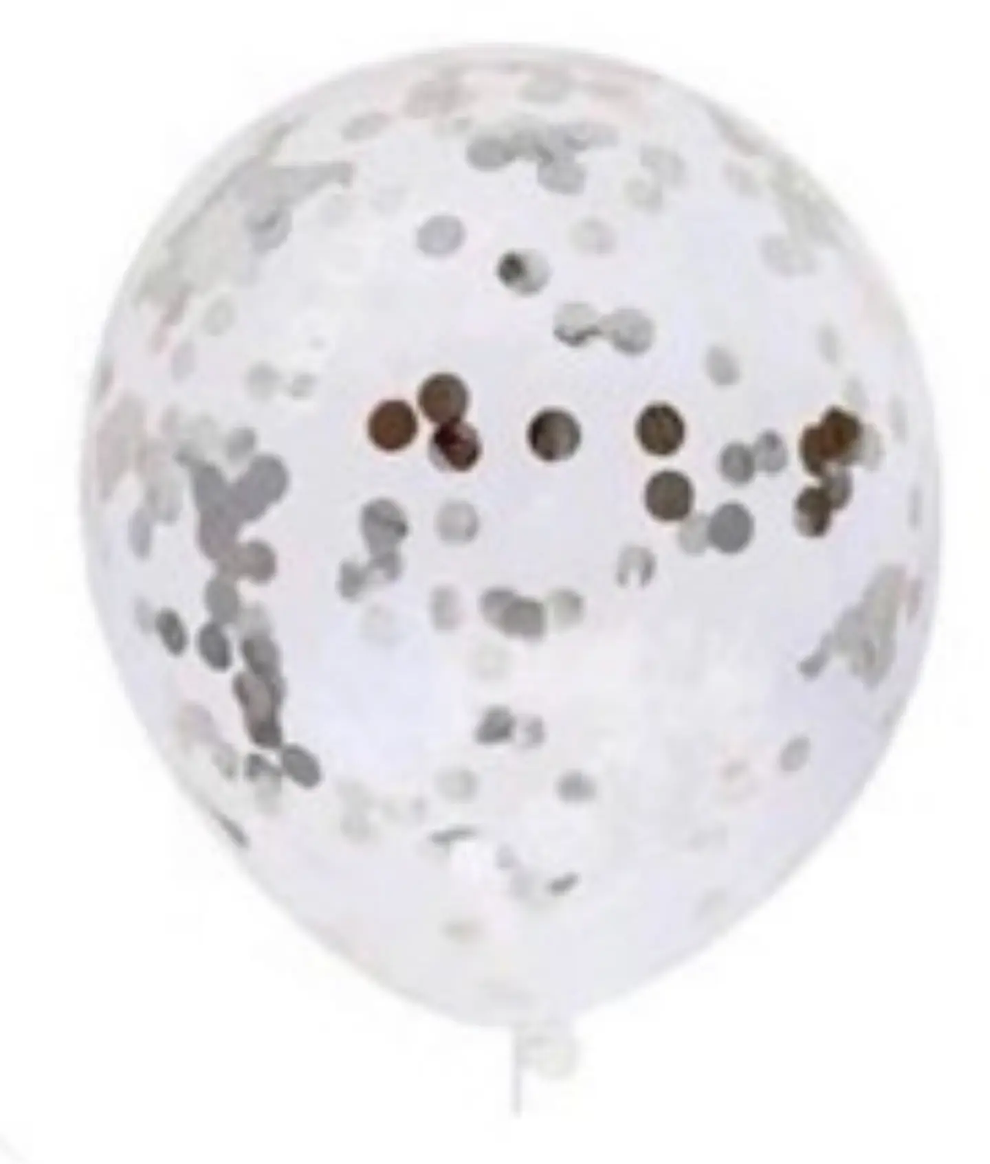 Transparent Helium Balloon, Silver Scattered Paper