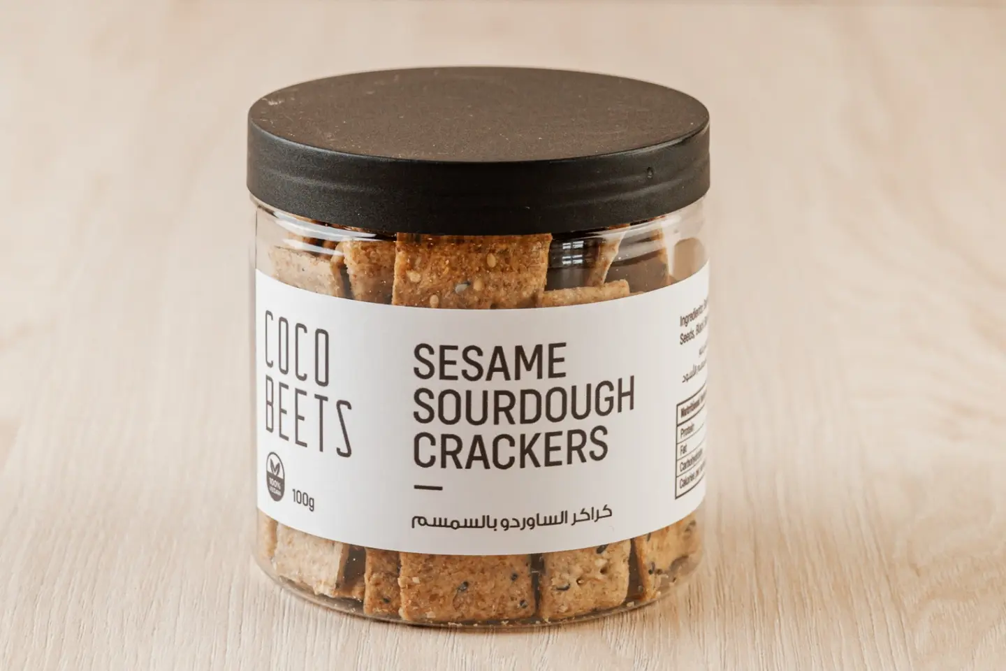 Sesame Sourdough Crackers