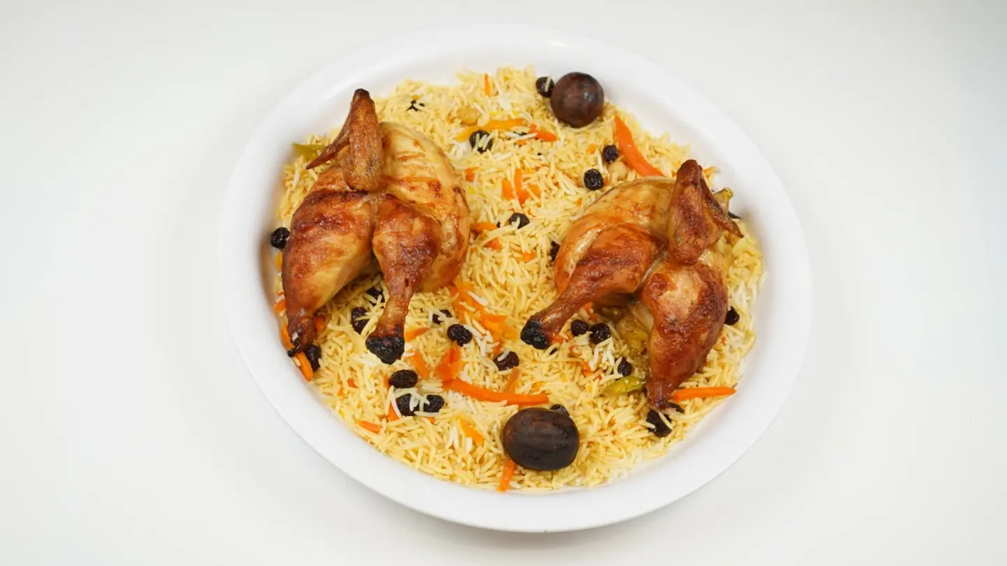دجاج شواية مع أرز البخاري