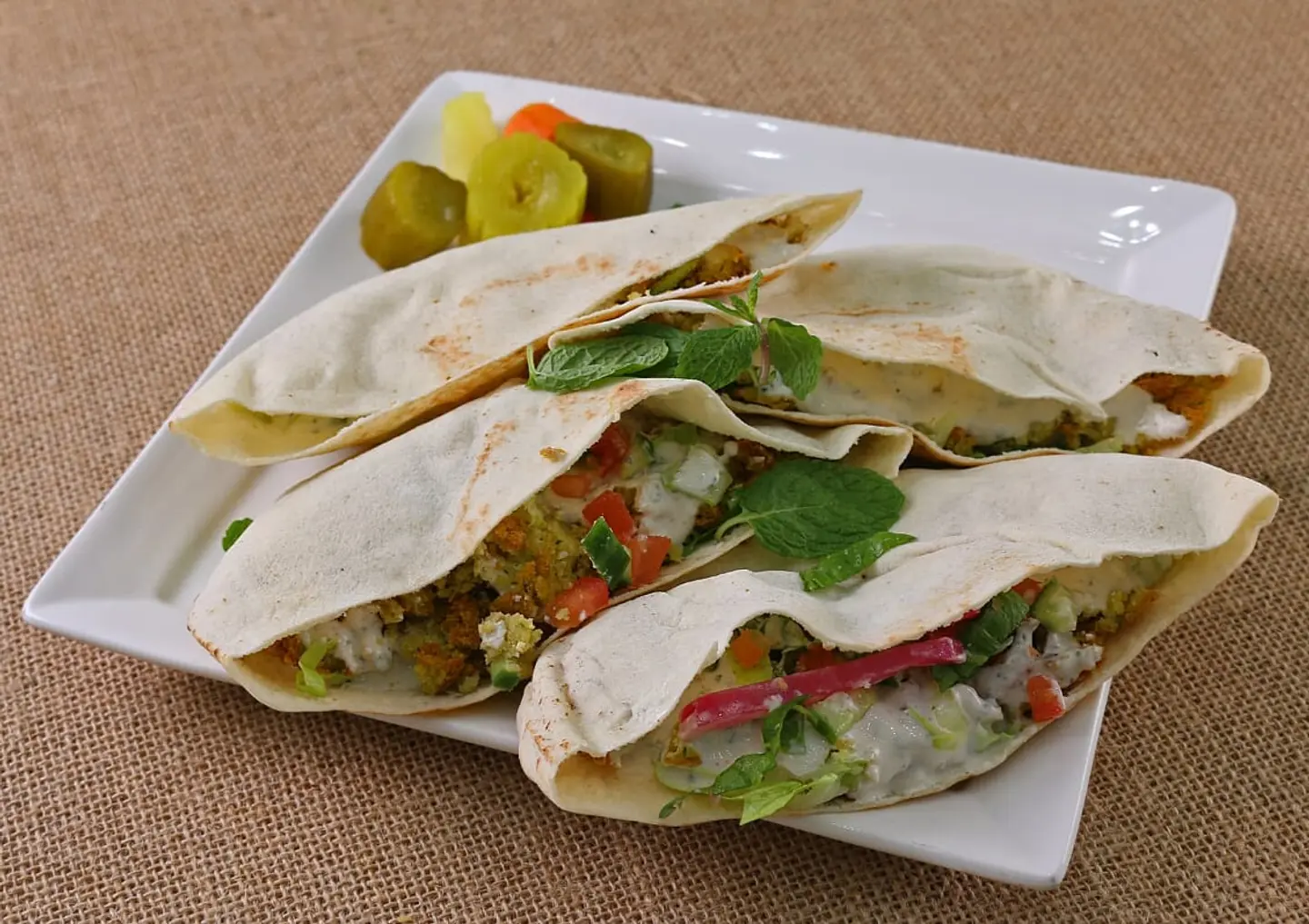 Oven Arabic Falafel Eggs And Hummus