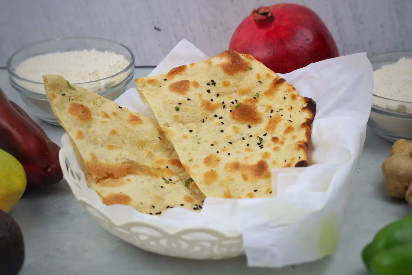 خبز النان بالزبده