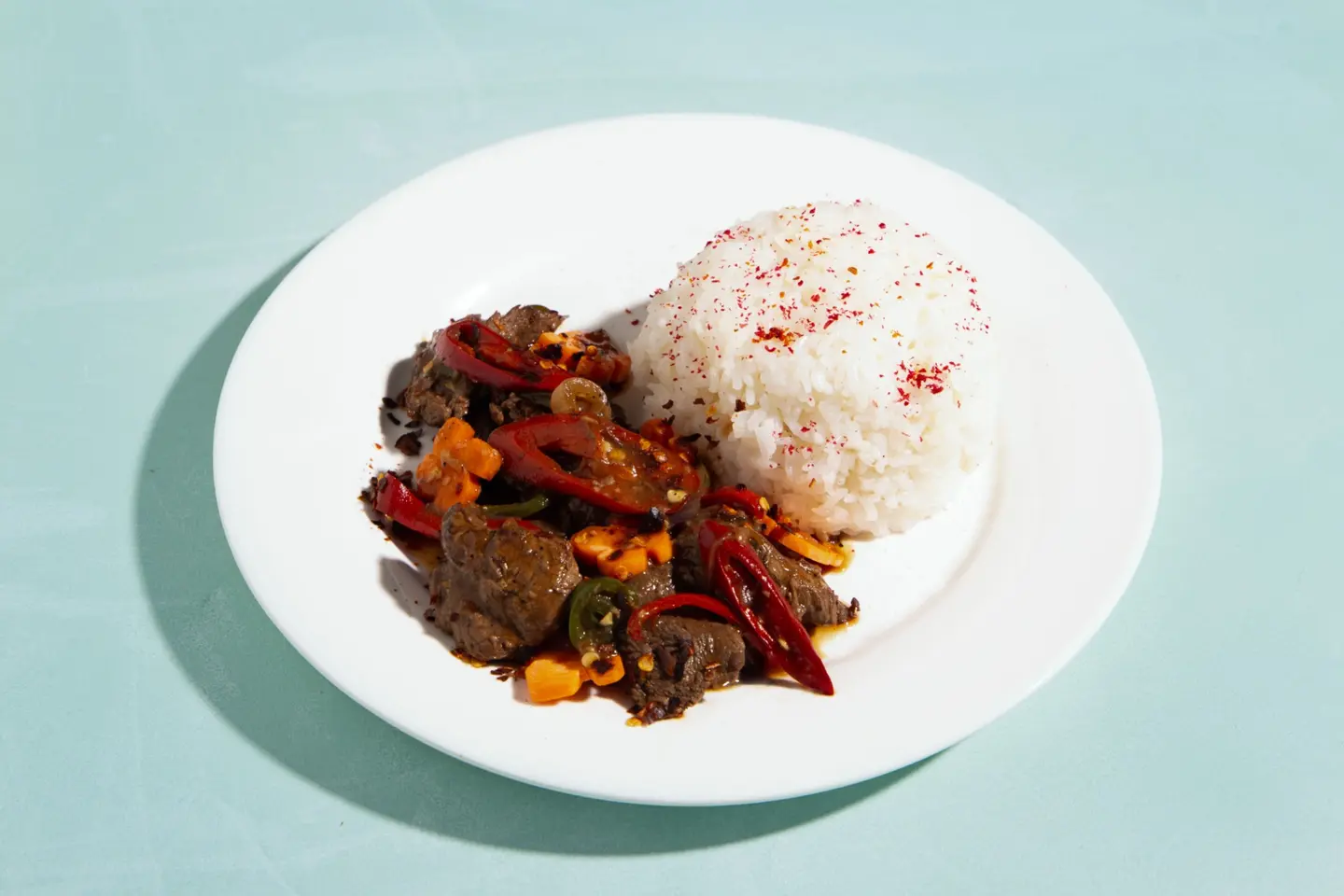 Spicy Steak With Rice