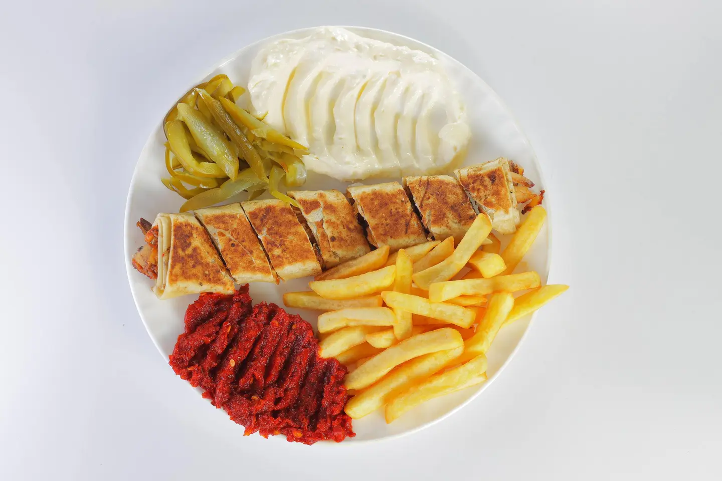 صحن شاورما عربي صغير