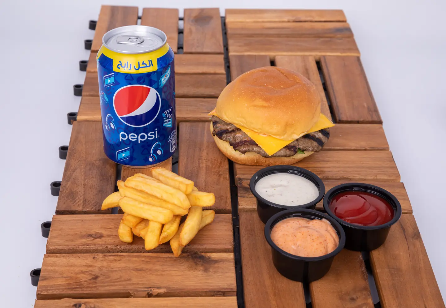Grilled Beef Burger Meal
