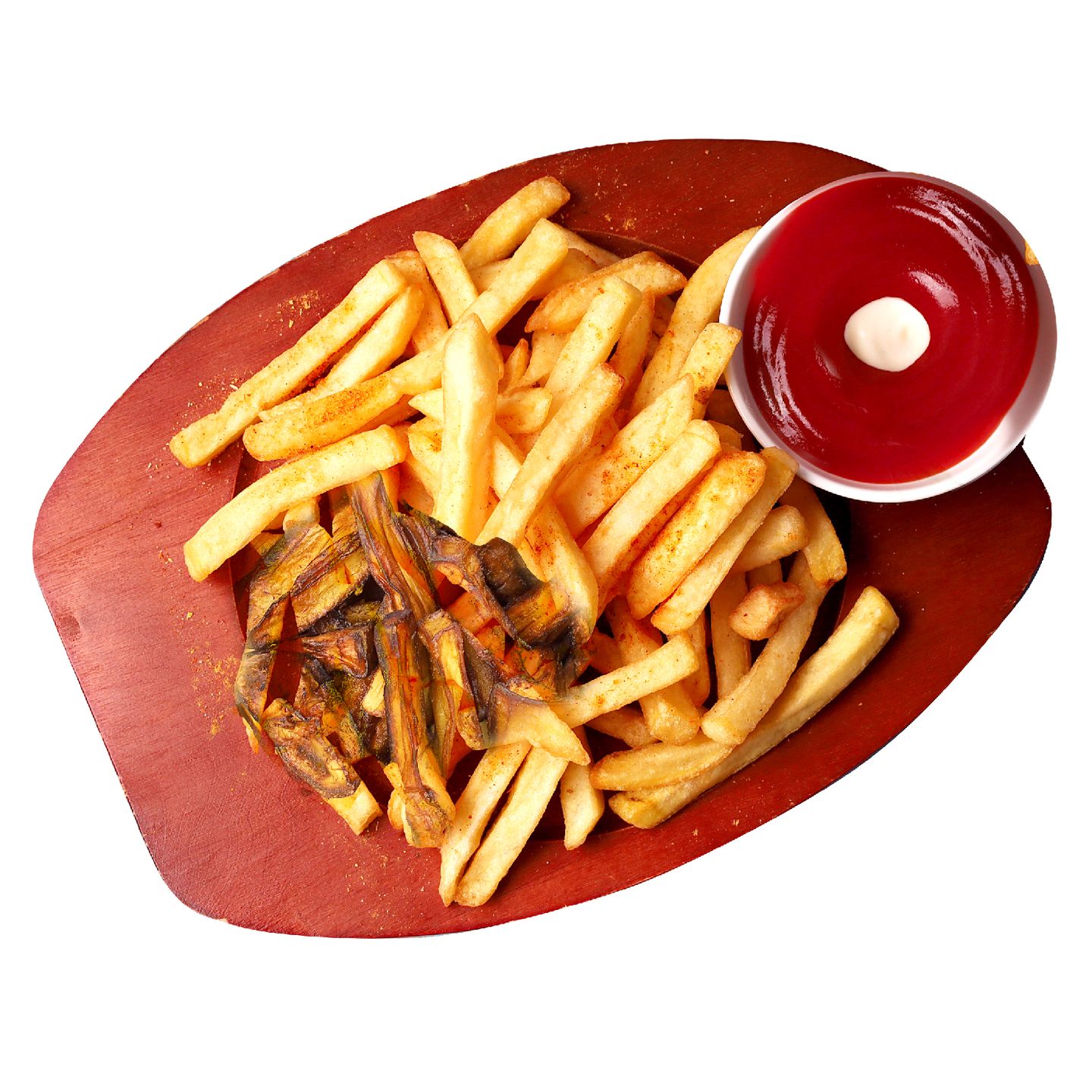 French Fries Dish With Eggplant