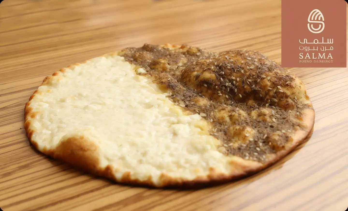 نص زعتر نص جبنة