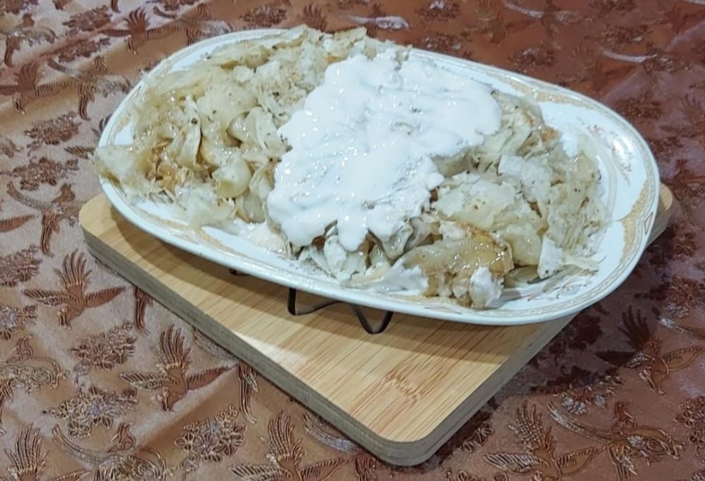 خبز رطب بالقشطه