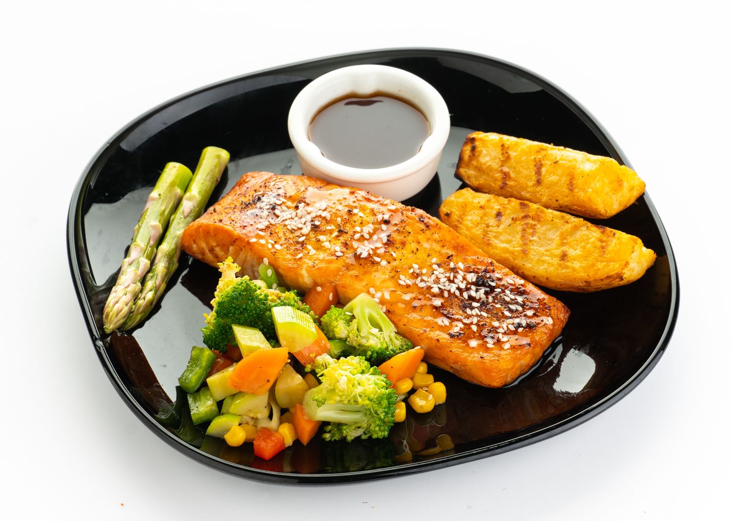 Grilled Salmon With Teriyaki Sauce