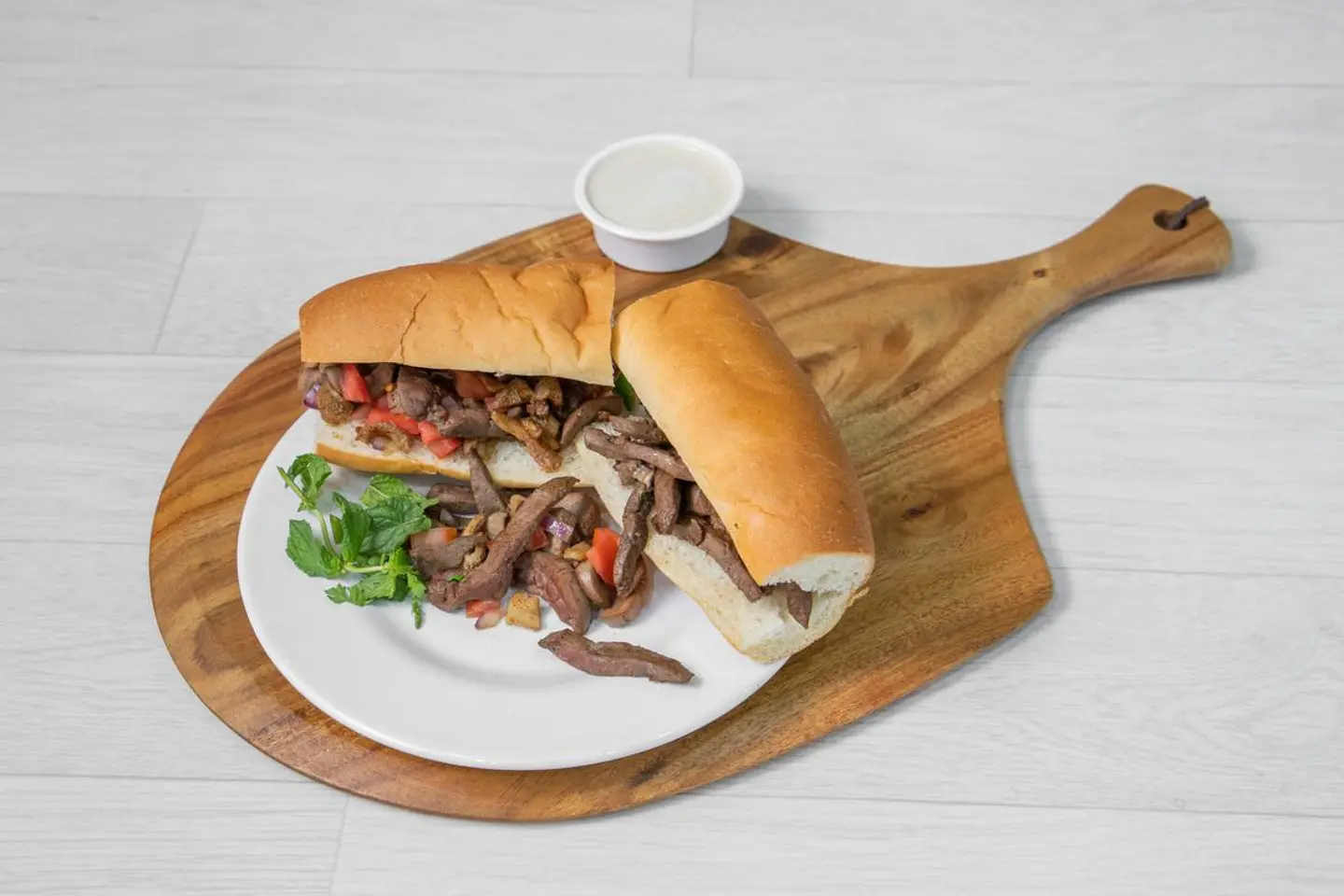 Liver Sandwich With Hummus