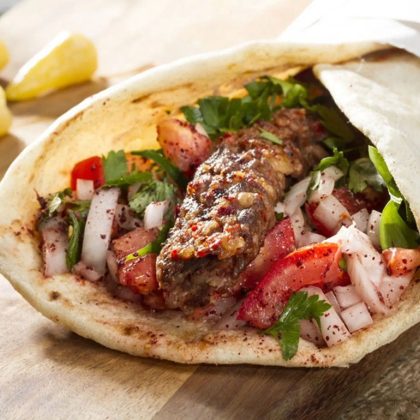 ساندوتش كباب لحم - بدون حمص