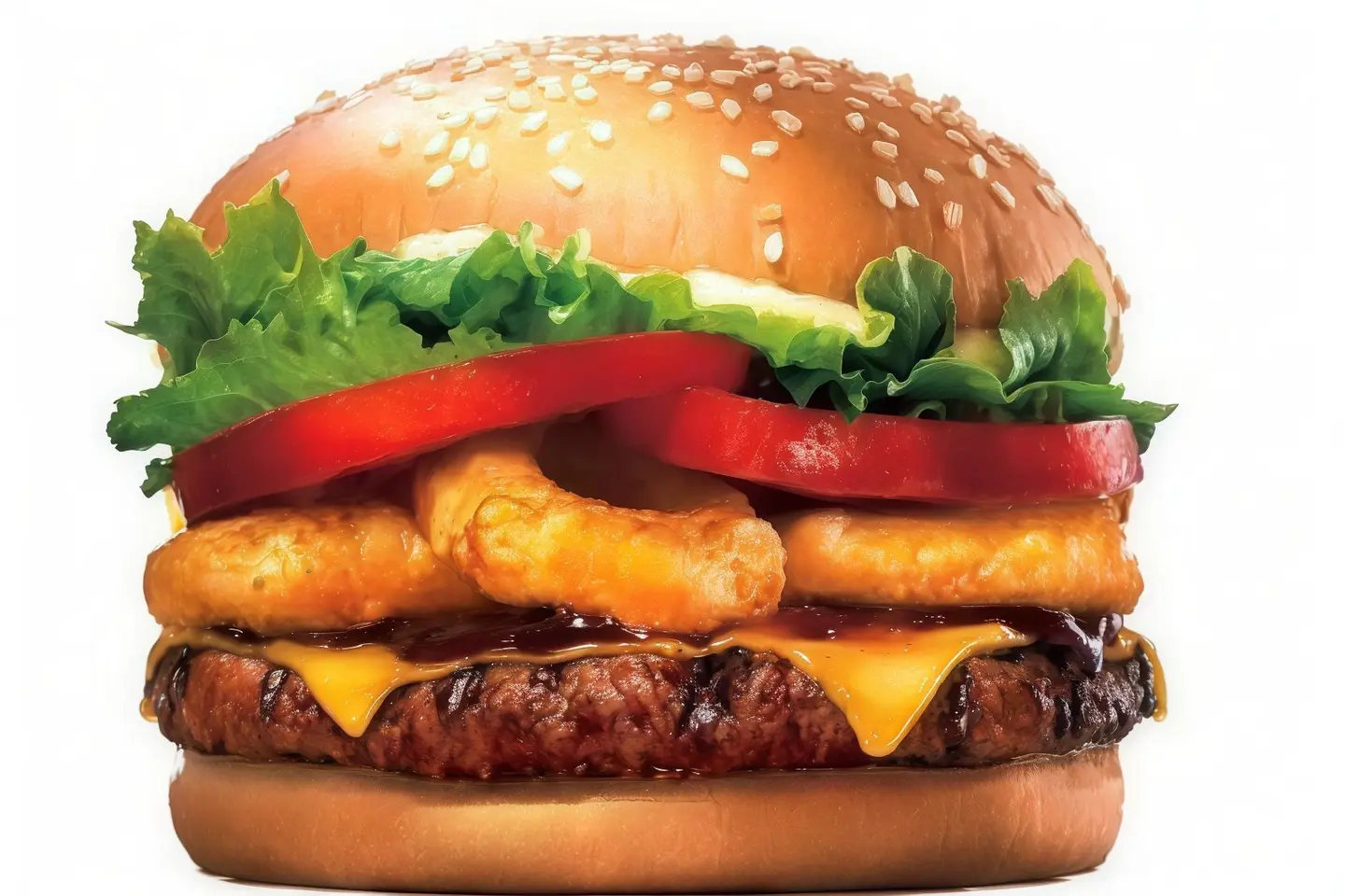 Beef Burger With Onion Ring