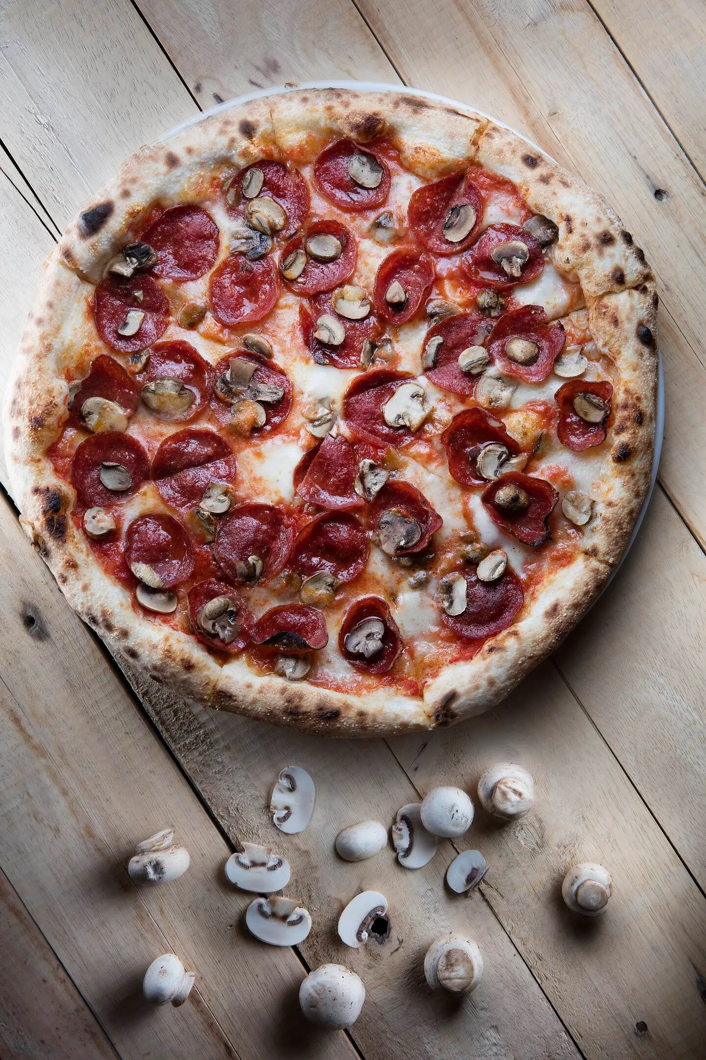 Pepperoni And Mushroom Pizza