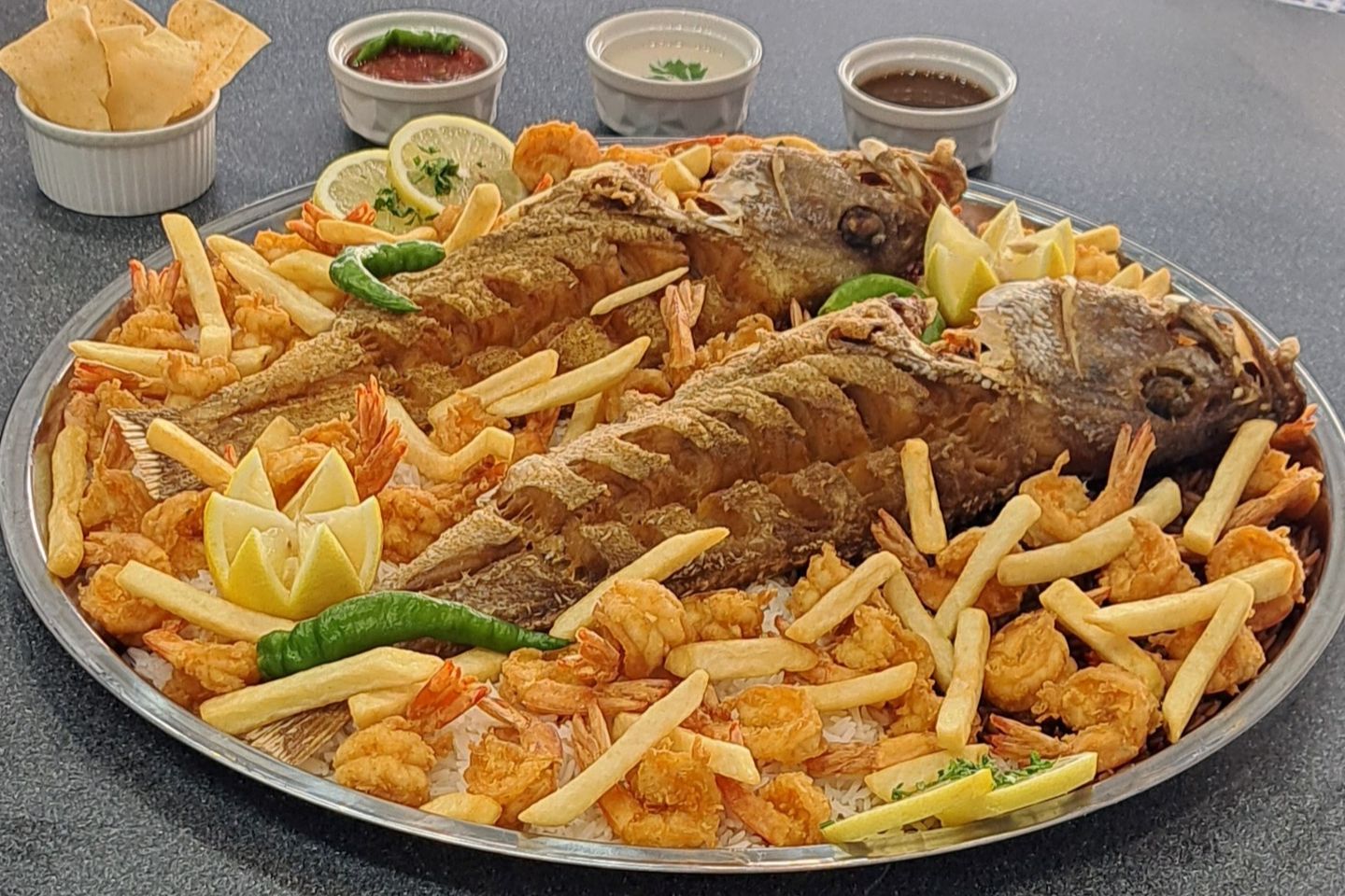 Hammour And Shrimp Dish