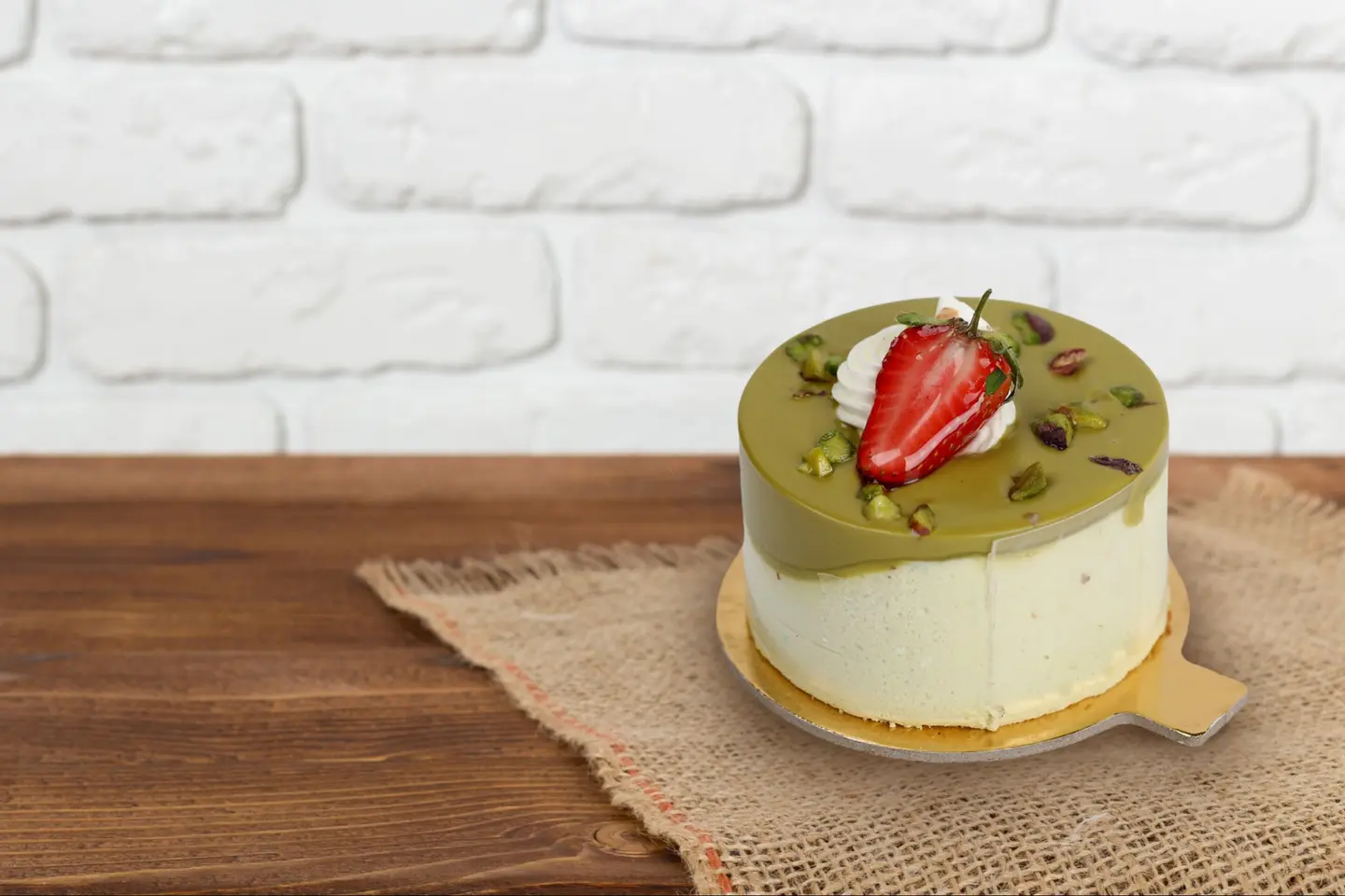 Pistachio Cheese Cake Piece