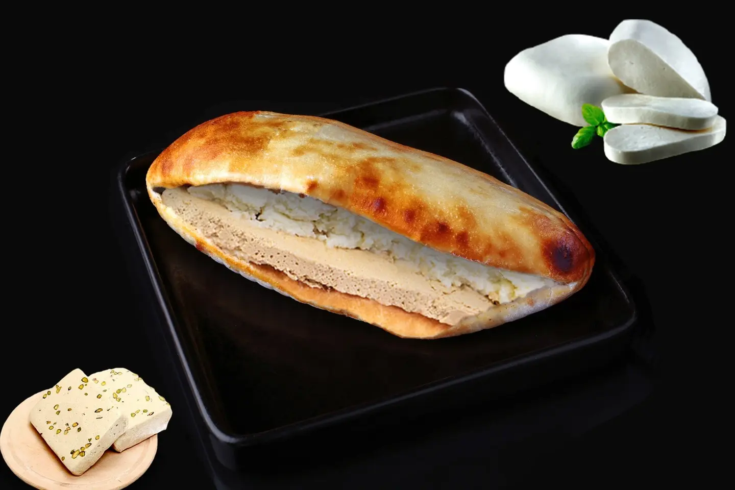 حلاوة طحينية وجبن