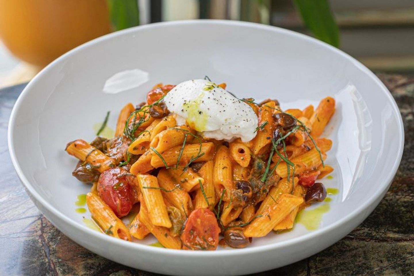 Penne Pasta With Burrata