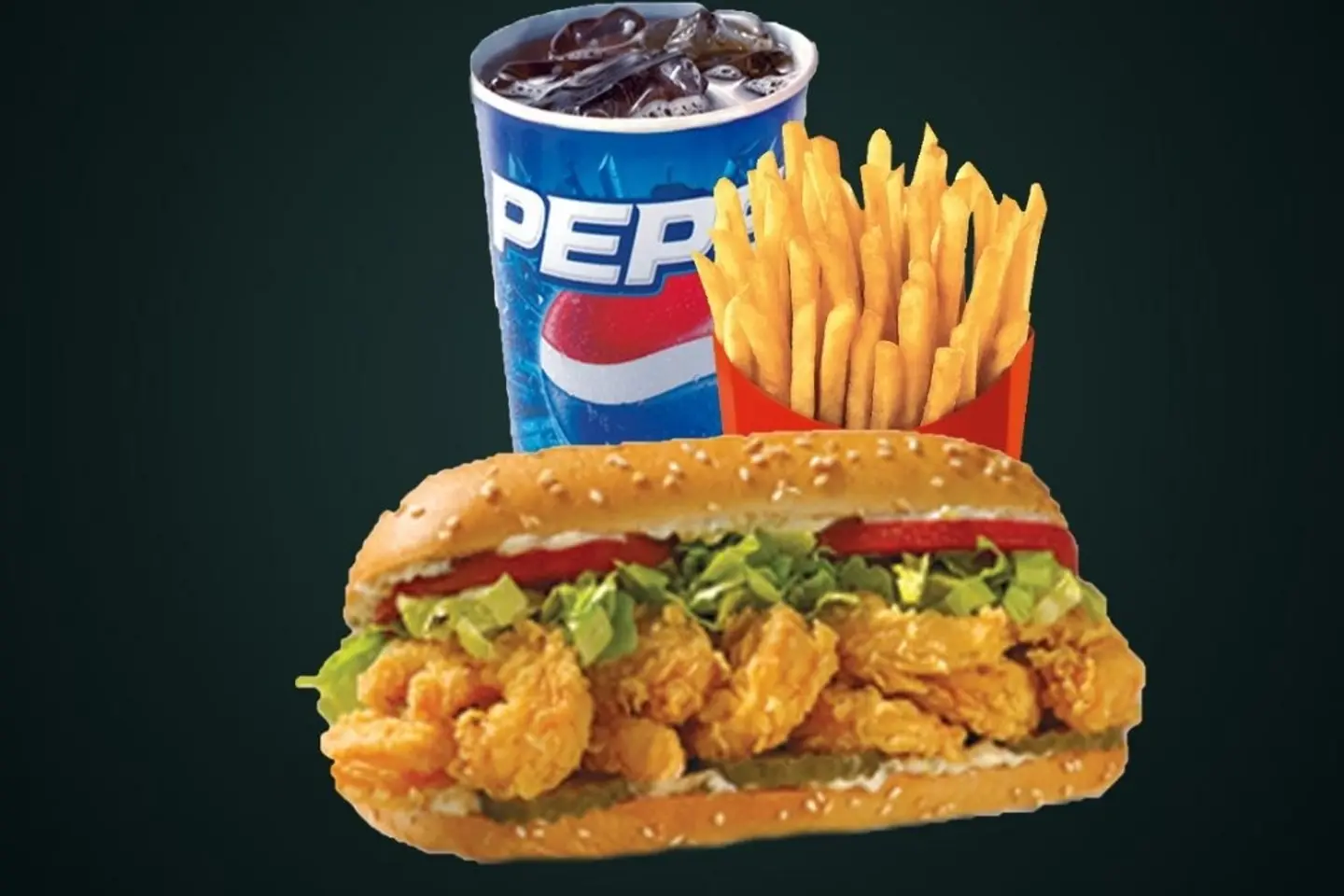 وجبة جمبري ساندوتش