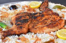 نصف على الفحم بخاري