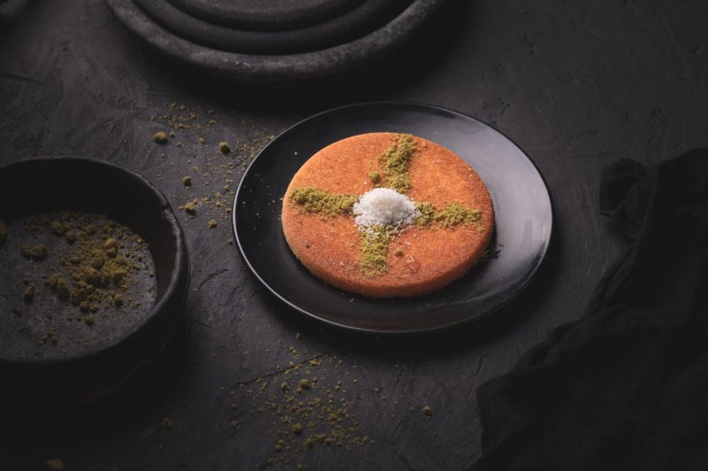 Kunafa With Cream And Pistachio