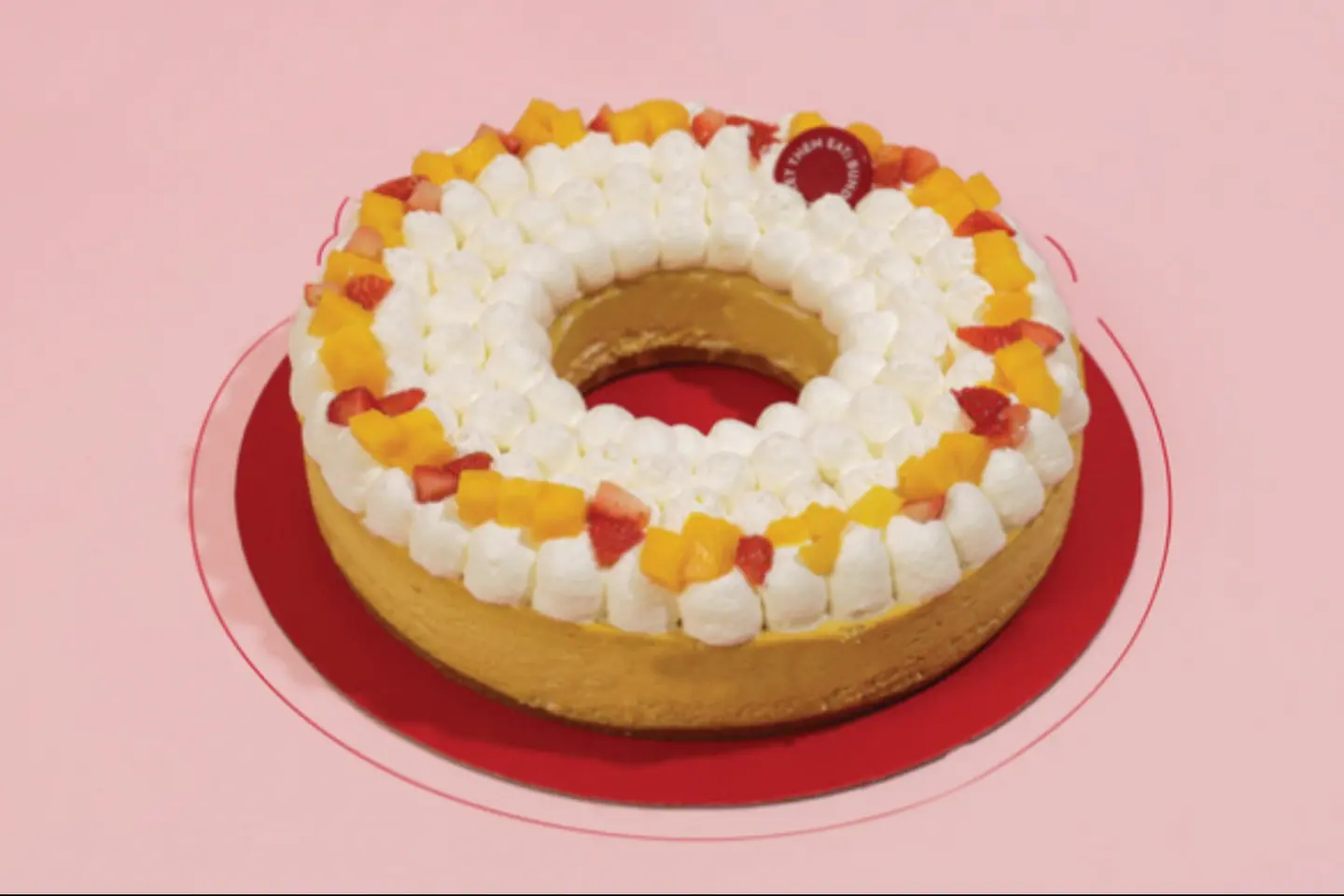 Mango Strawberry Cheesecake