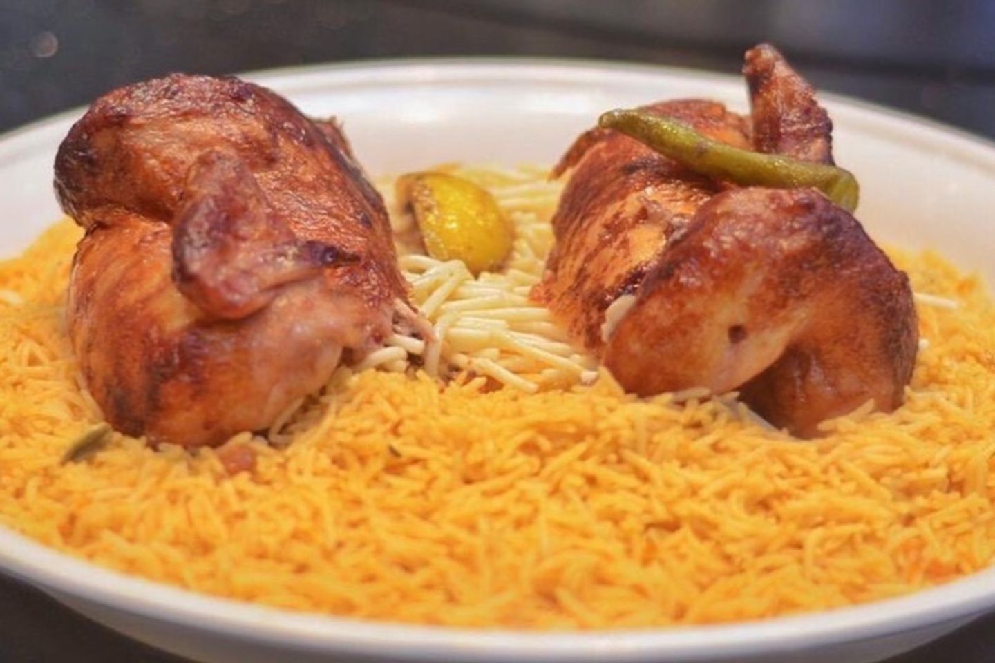 حبة دجاج شواية مع الرز