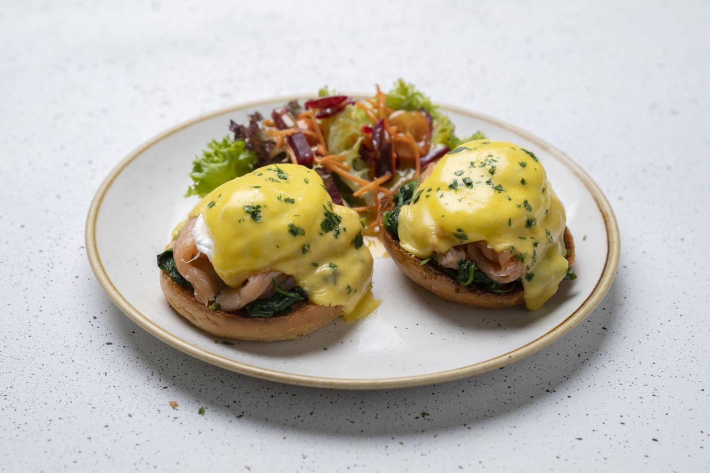 Salmon & Spinach Benedict