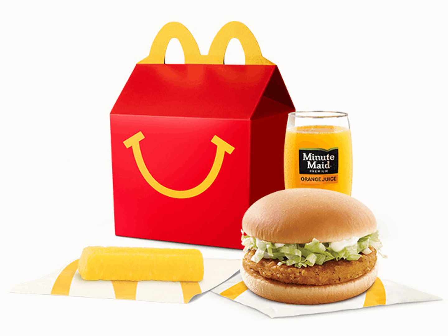 Happy Meal Chicken Burger With Pineapple Stick