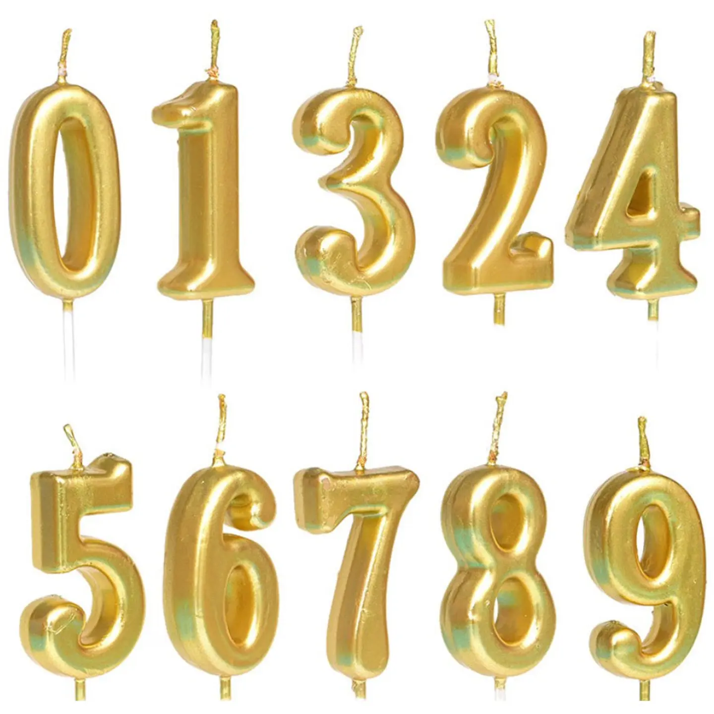 Candles Small Numbers Golden