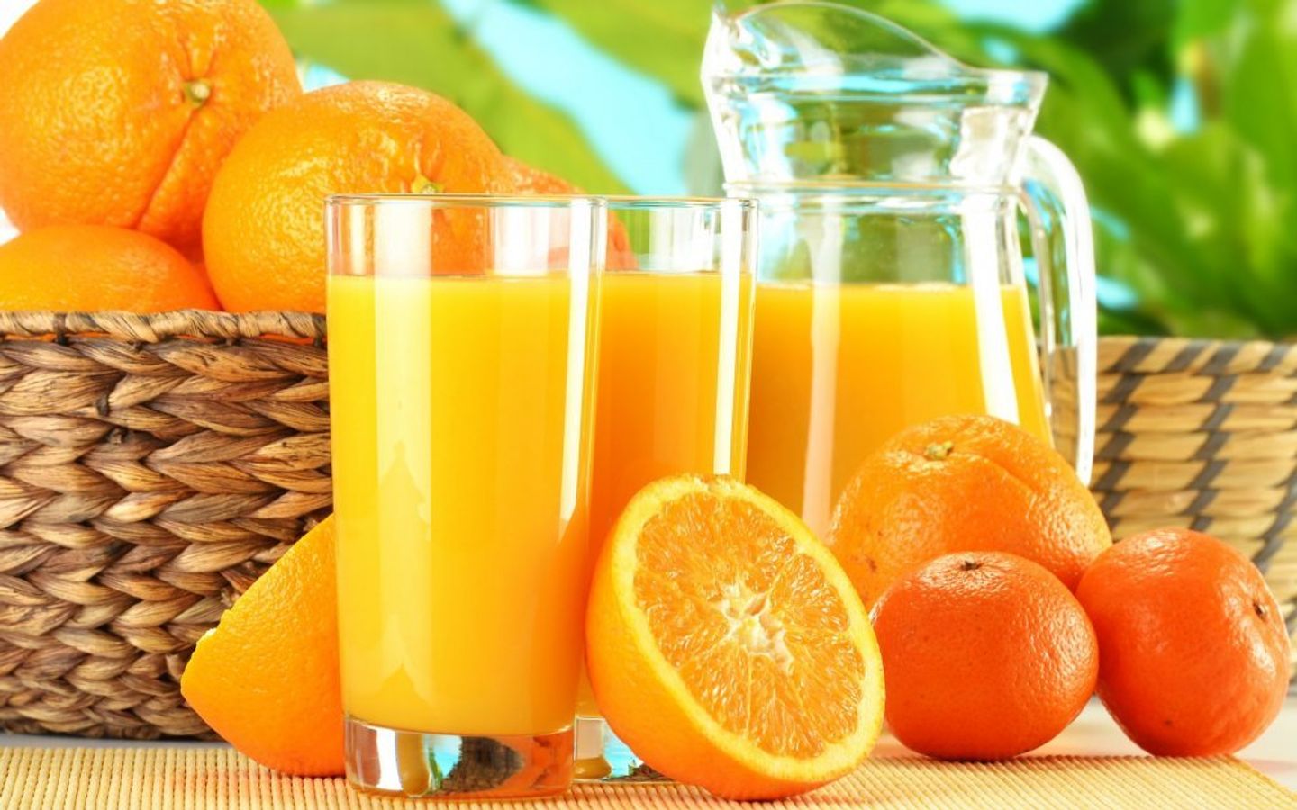 عصير برتقال كبس