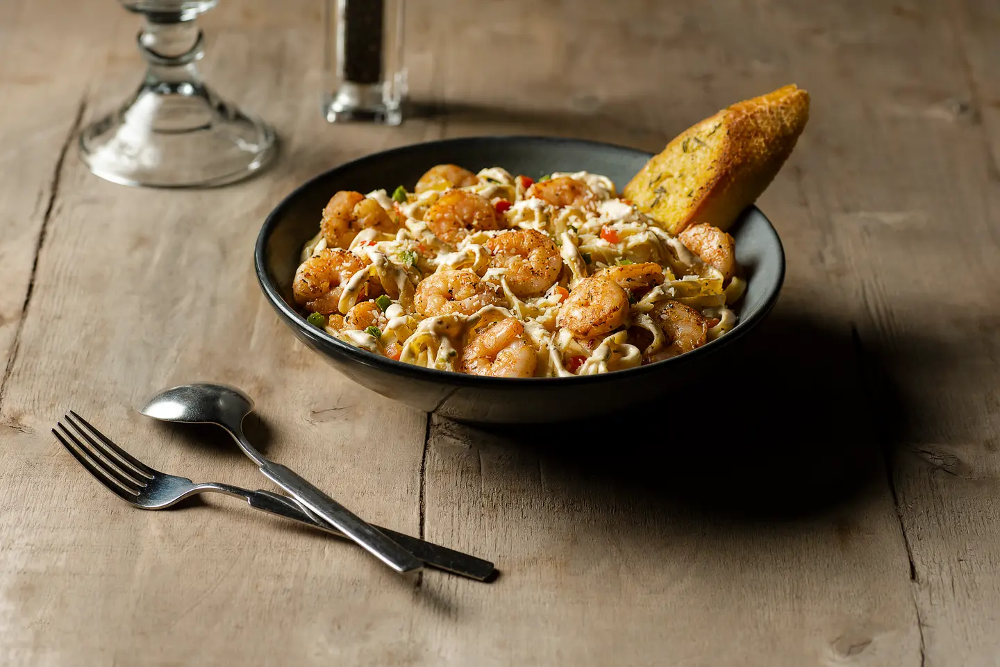 Cajun Shrimp Fettuccine Pasta
