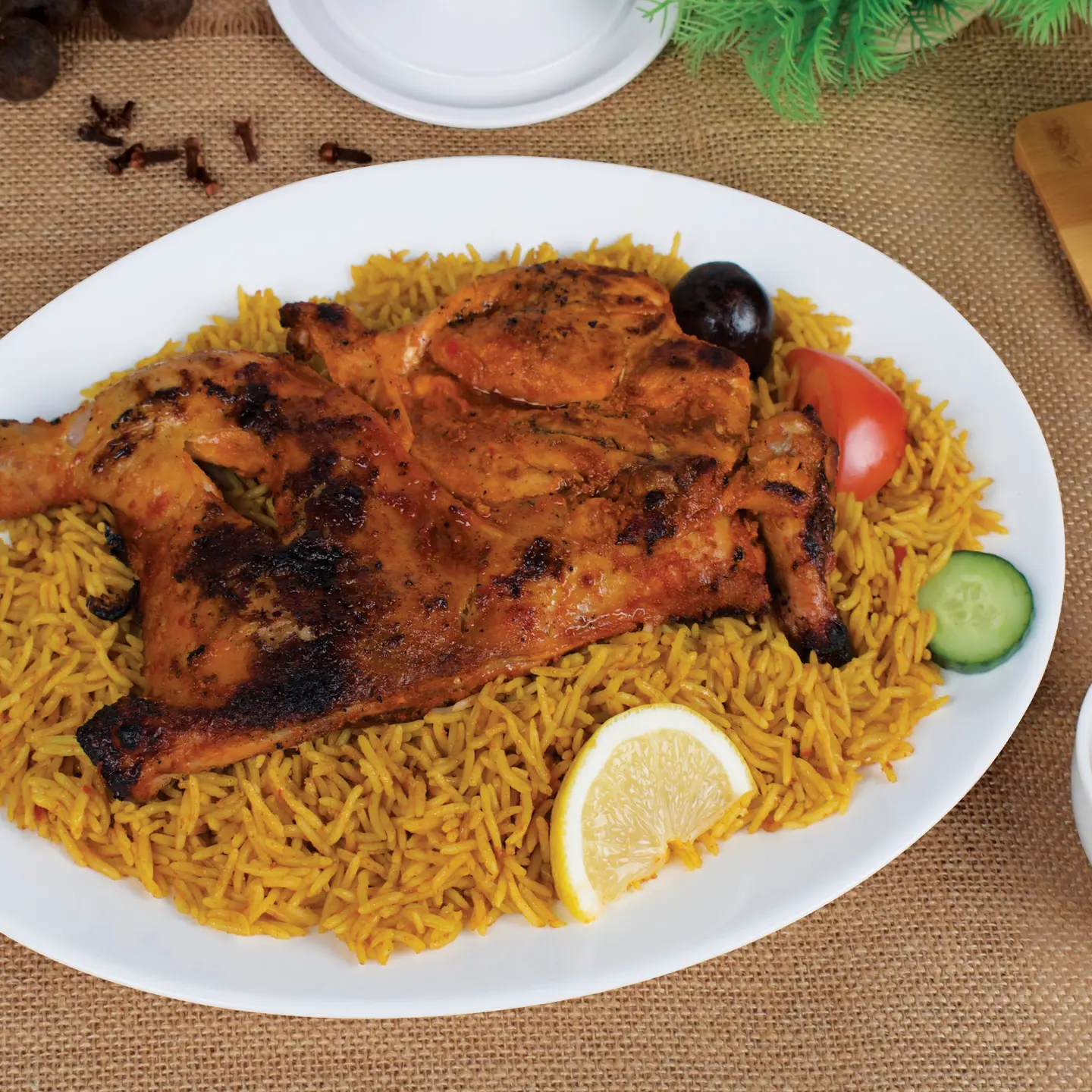 دجاج مظبي حراق - حبة دجاج كامله