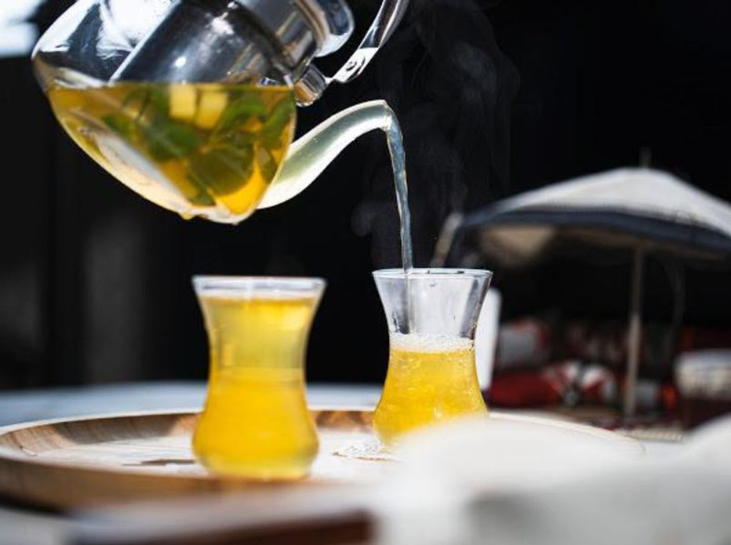 كوب شاي اخضر