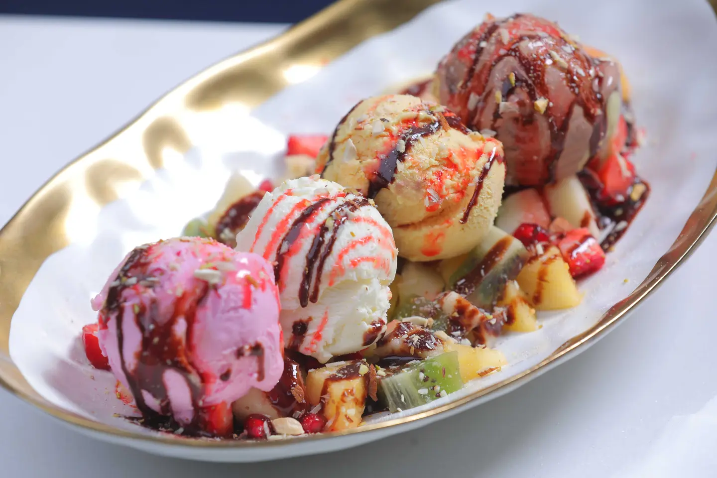 Fruit Salad With Ice Cream