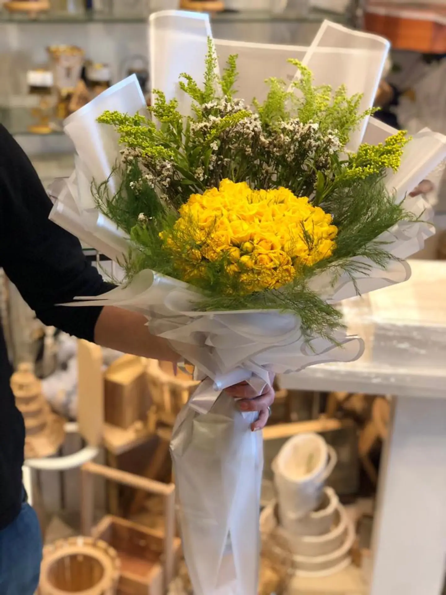 Yellow Baby Rose Bouquet