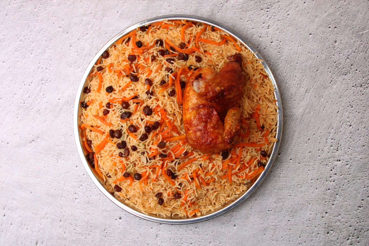 حبة دجاج الشواية مع رز