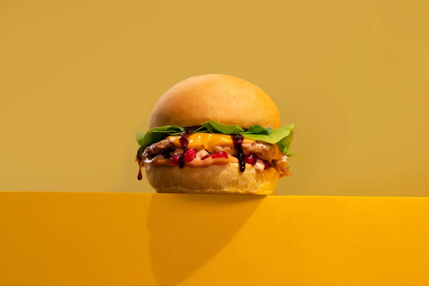 Pomegranate Chicken Burger