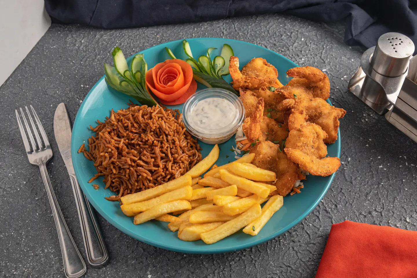 Fried Shrimp With Fries