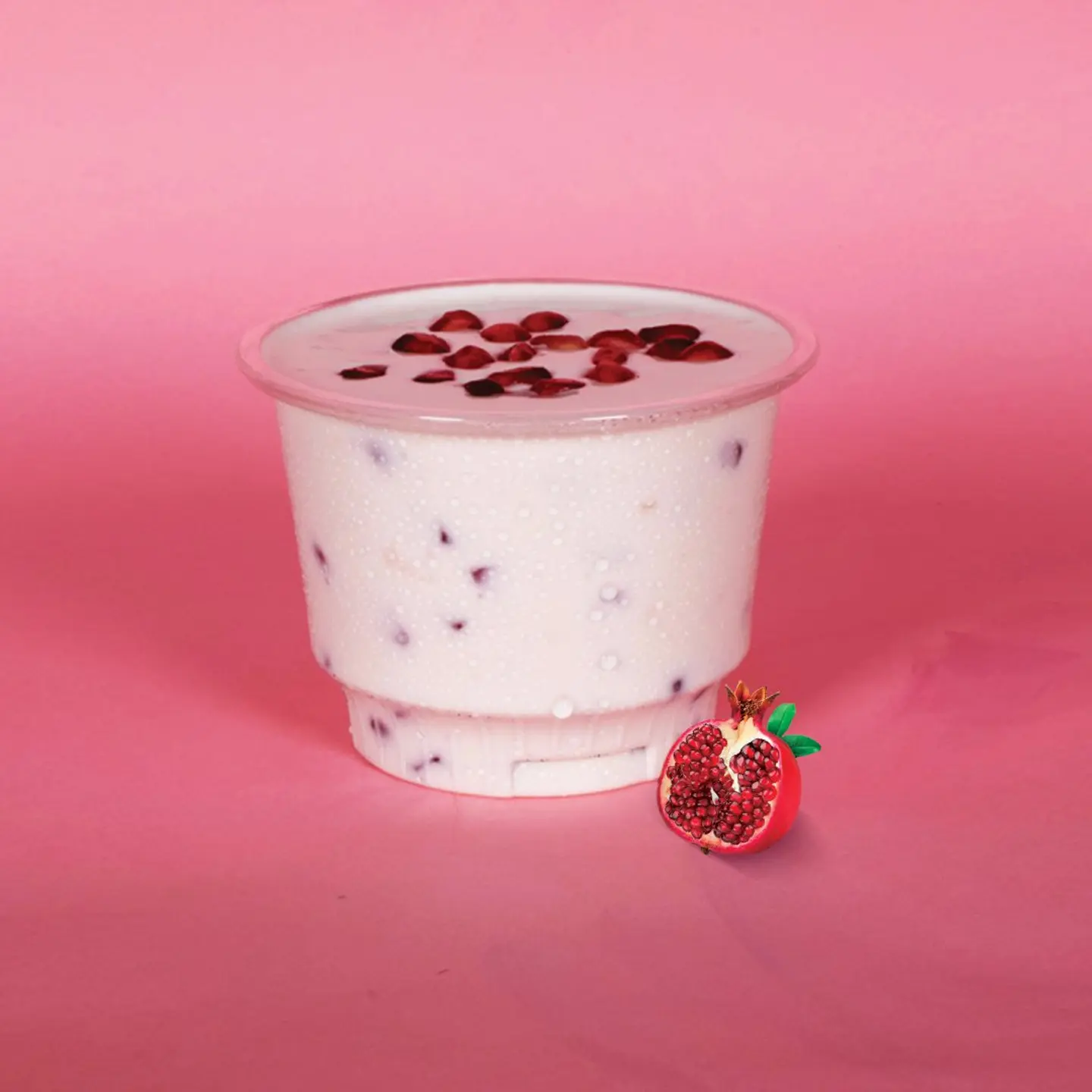 Pomegranate With Cream