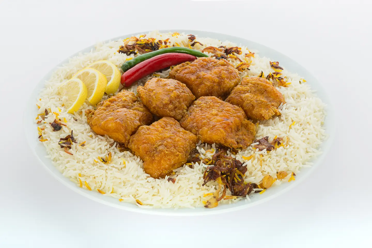 سمك فليه قطعتين مع ارز