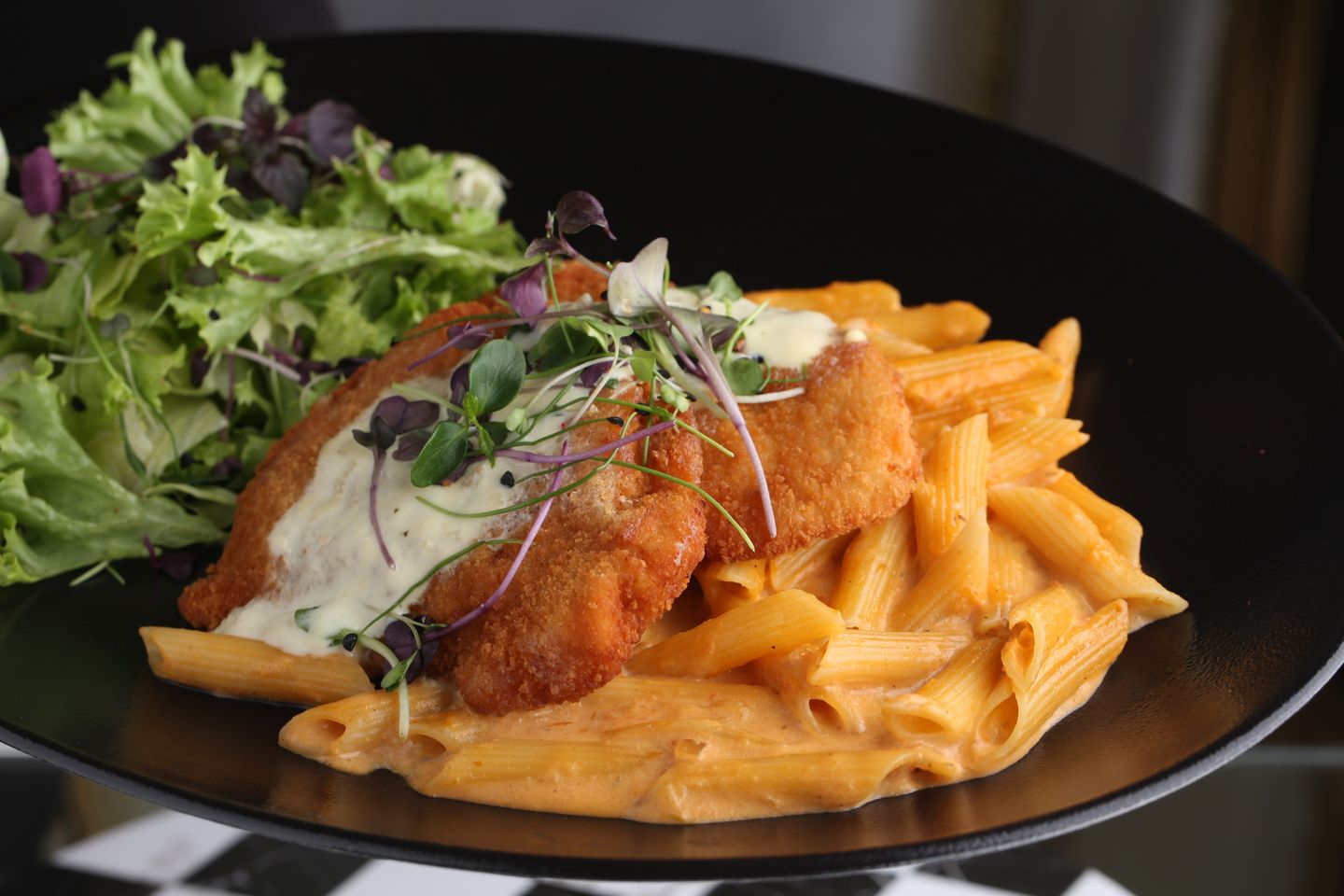 Chicken With Pink Sauce Pasta