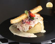 ستيك دجاج كورا مع صوص فطر