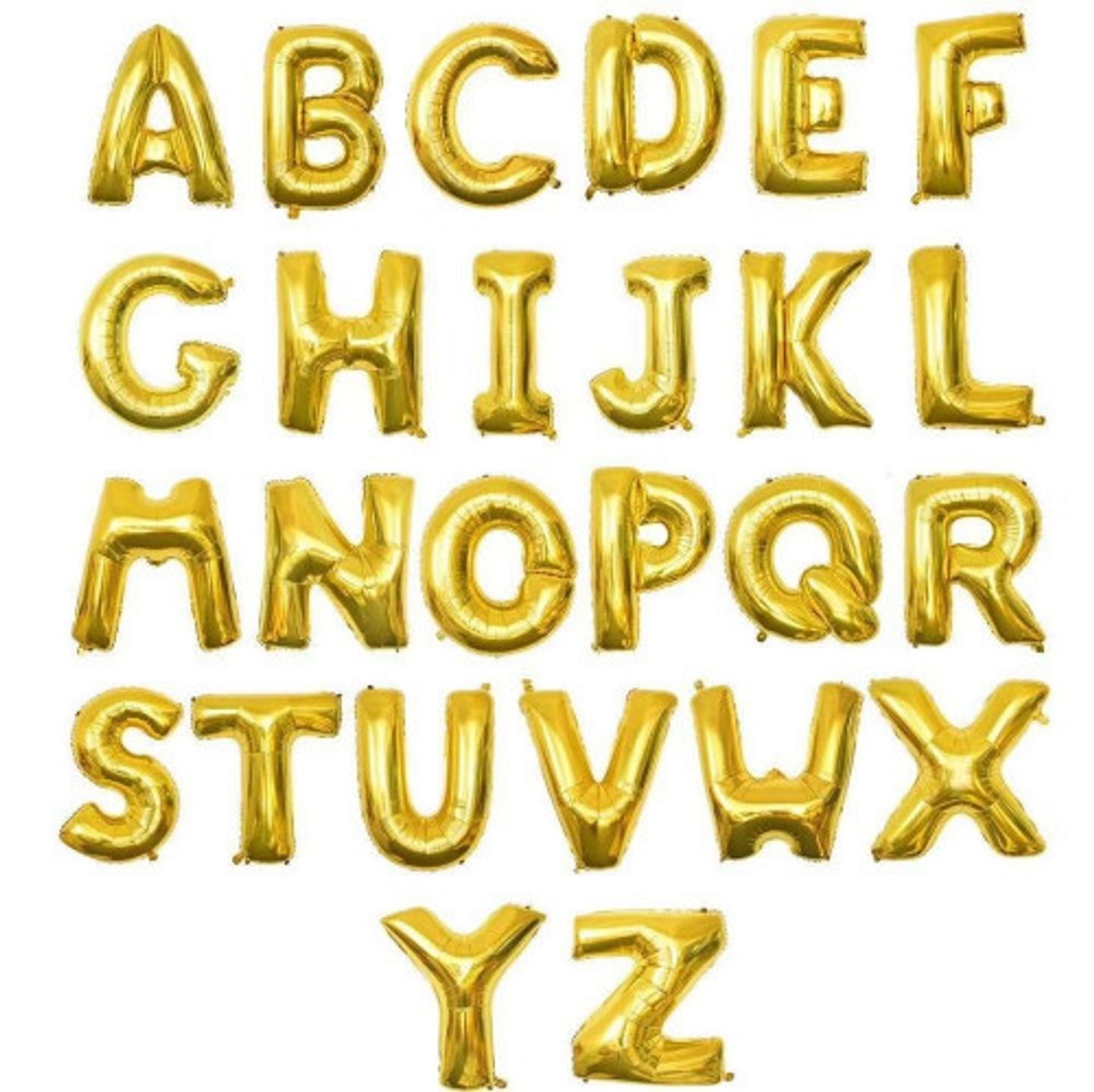 Large Gold Letter Foil Helium Balloon
