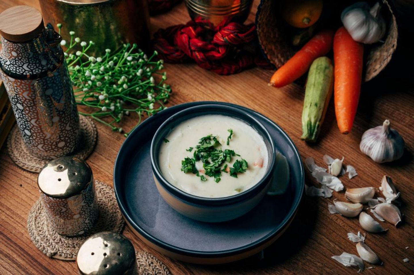 شوربة كريمة الدجاج