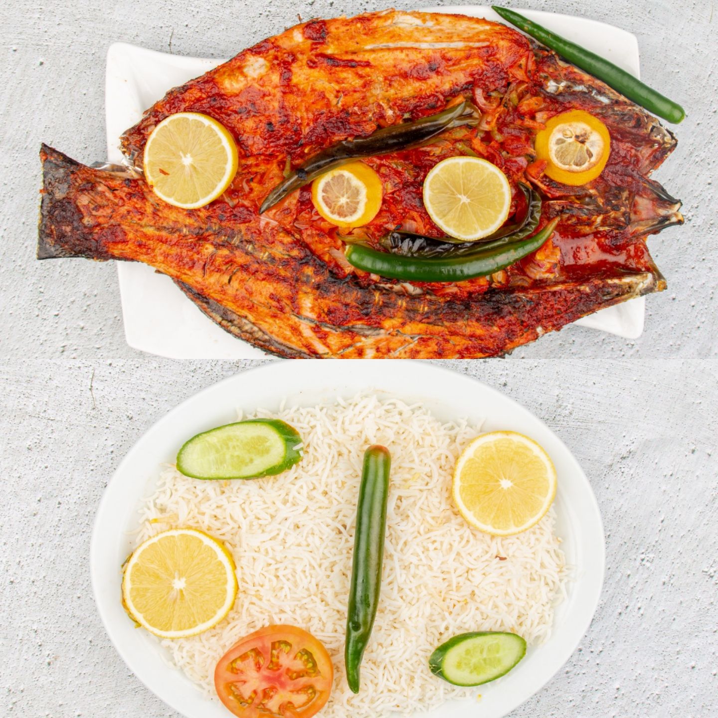 عروسه كيلو ونص مشويه مع ارز