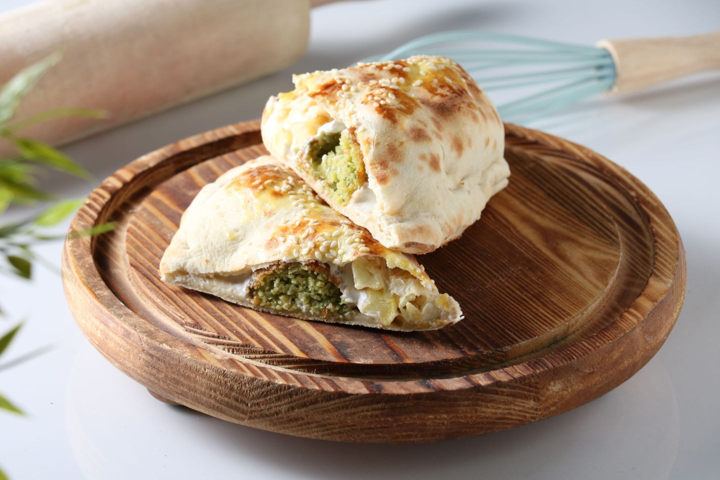 Falafel With Labneh Pie