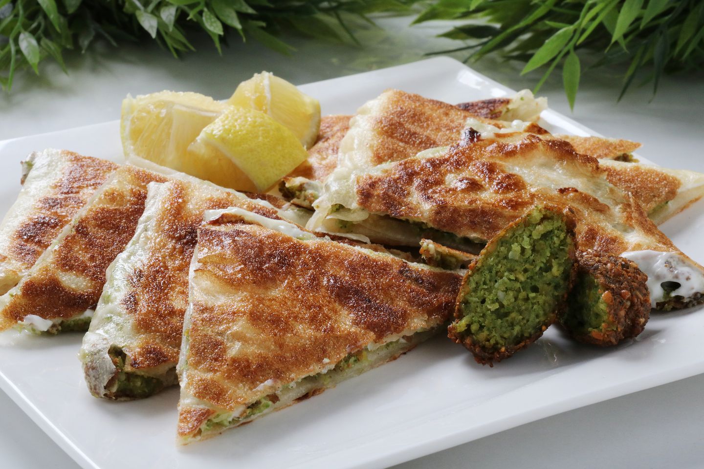 Falafel With Labneh Mutabbaq