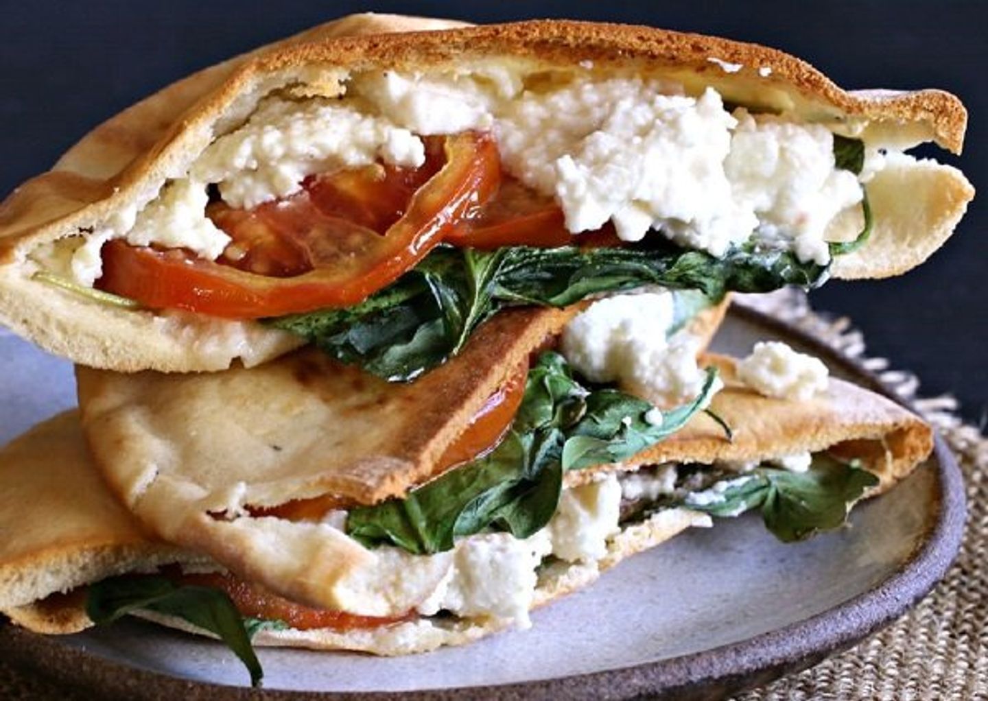 White Cheese Sandwich With Tomato