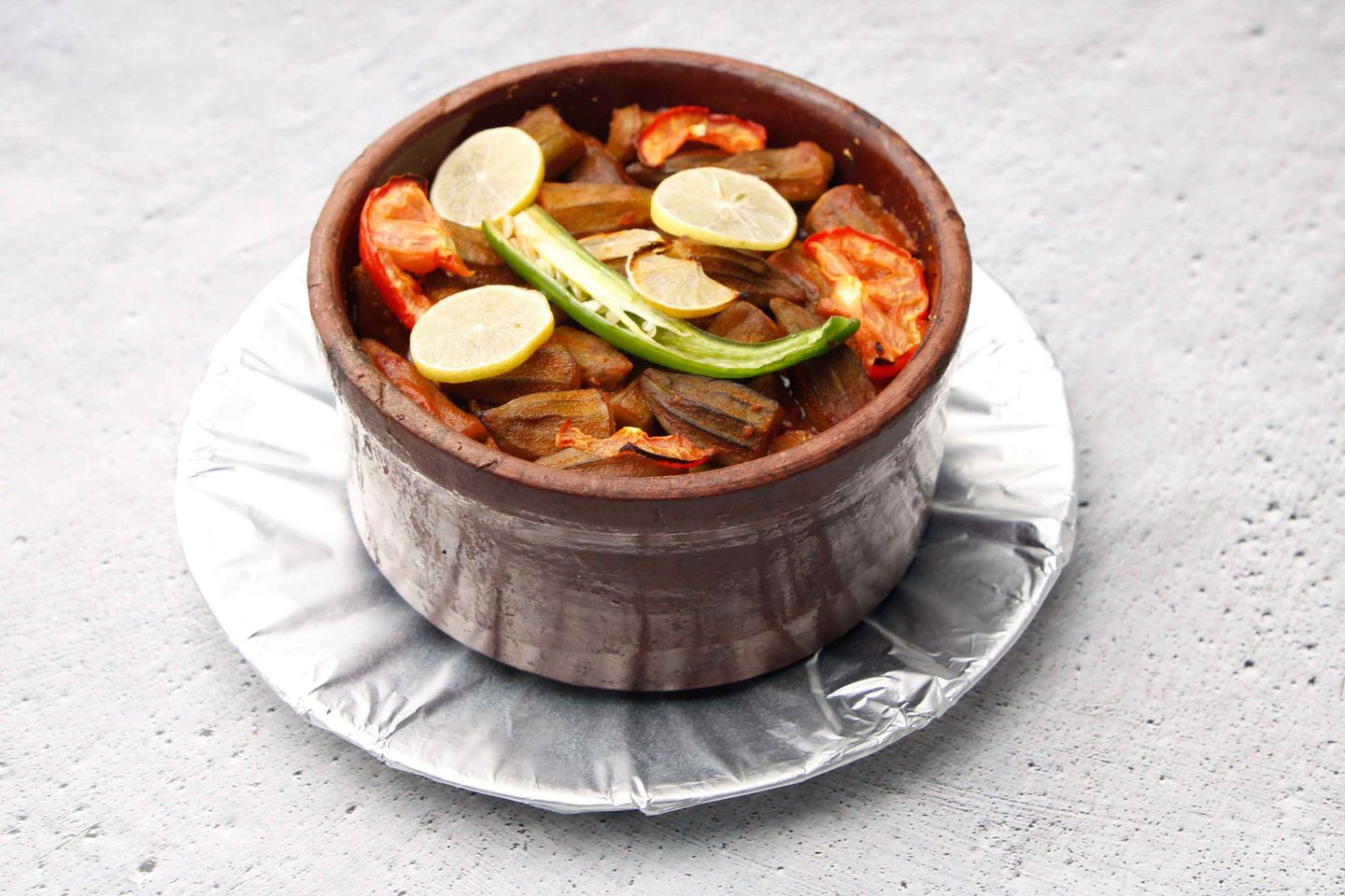 طاجن بامية ساده