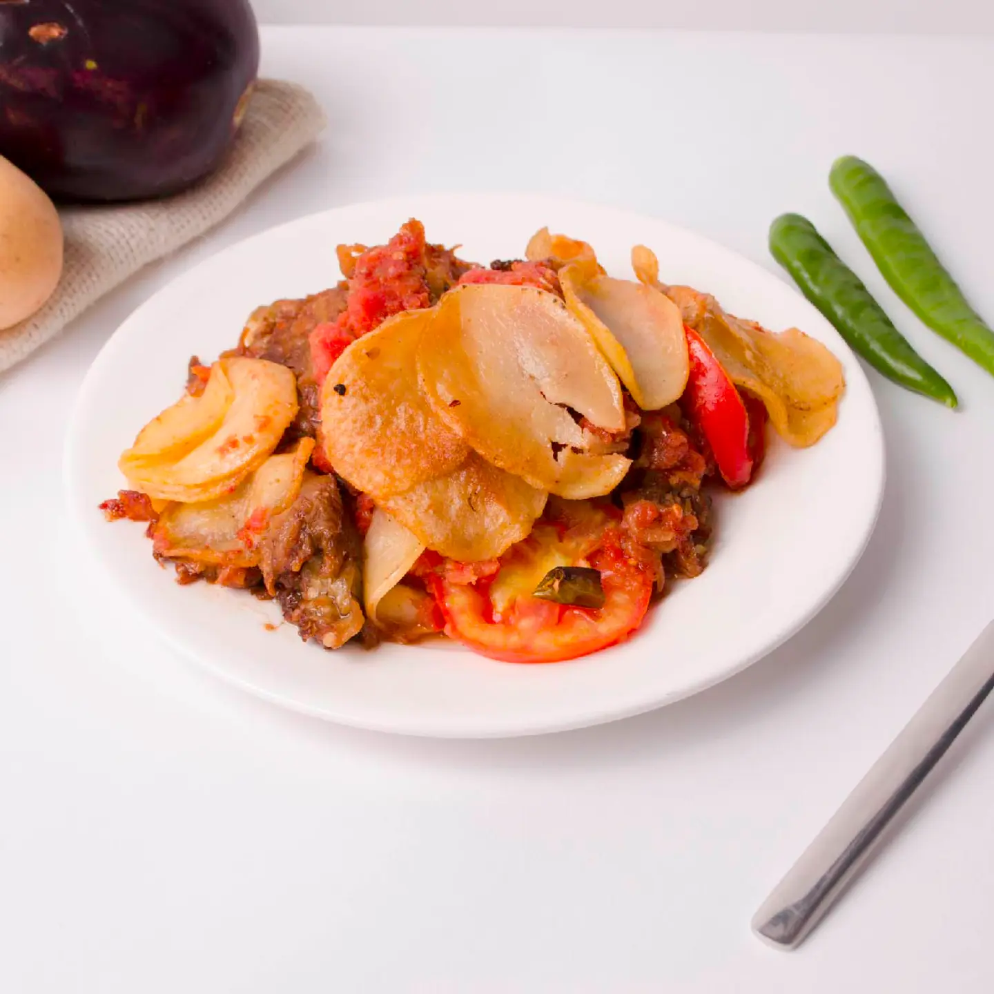 Mesakaa With Meat
