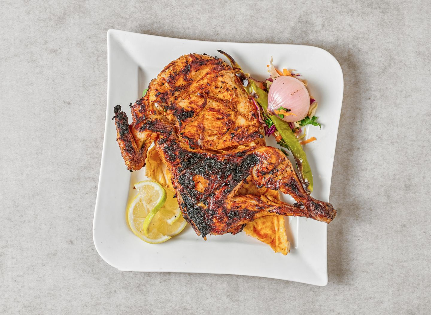 Half Chicken On Charcoal